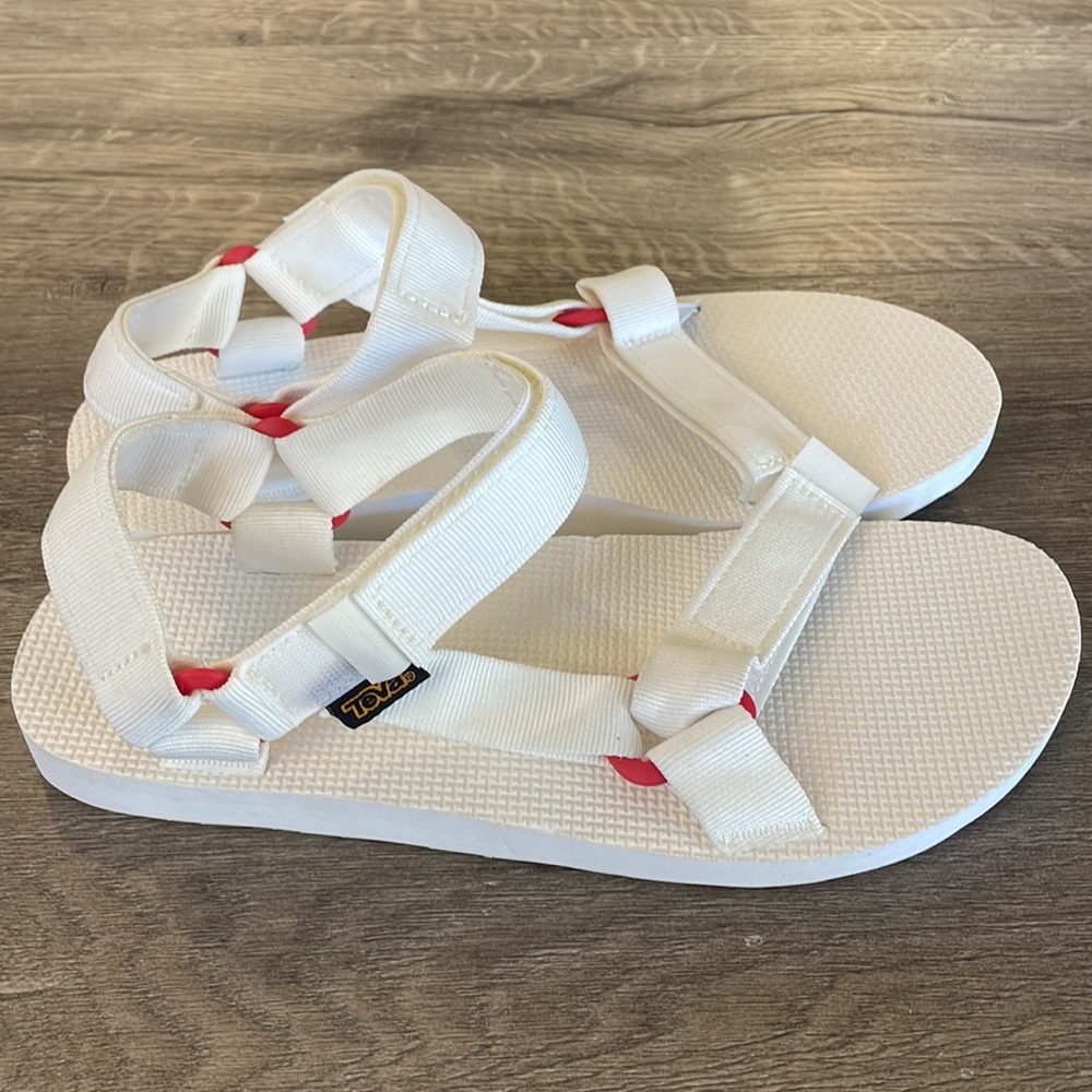 NEW Mens TEVA ORIGINAL UNIVERSAL SPORT Bright White US Size 9 WATER STRAP SANDAL - Picture 4 of 5